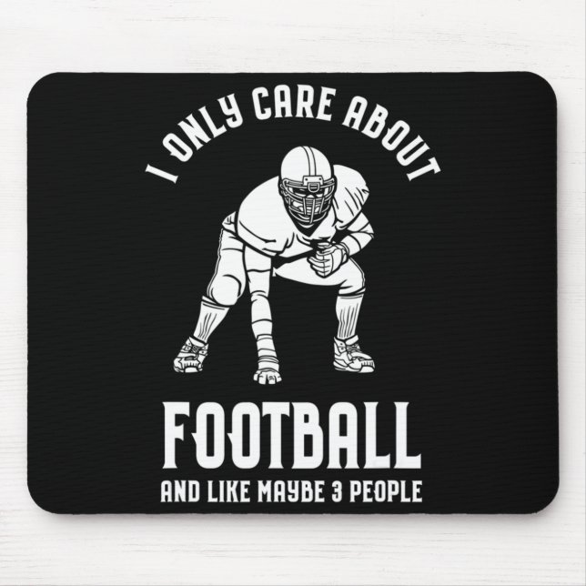 Jag bryr mig bara om min fotboll och som 3 persone musmatta (Framsidan)