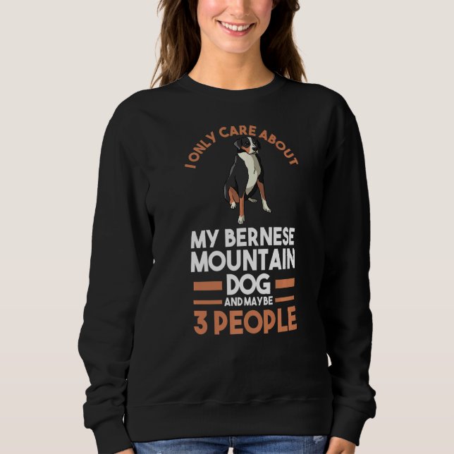 Jag bryr mig bara om mitt Bernese Mountain T Shirt (Framsida)