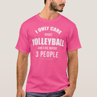 Jag bryr mig bara om Volleyball-kul-sport T Shirt