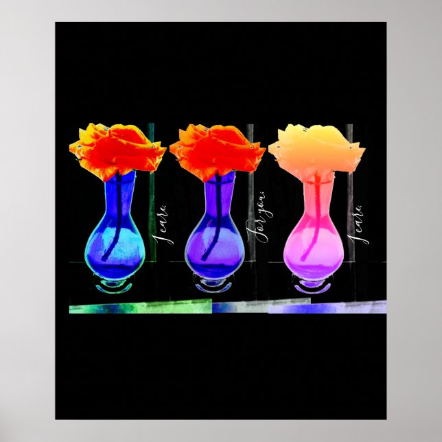 Jag bryr mig. För dig. Kärlek apricot ro art Poster (Framsidan)