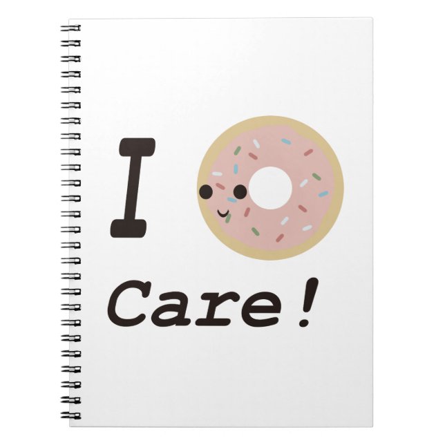 Jag bryr mig inte! anteckningsbok med spiral (Framsidan)