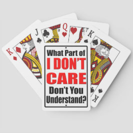 Jag bryr mig inte casinokort