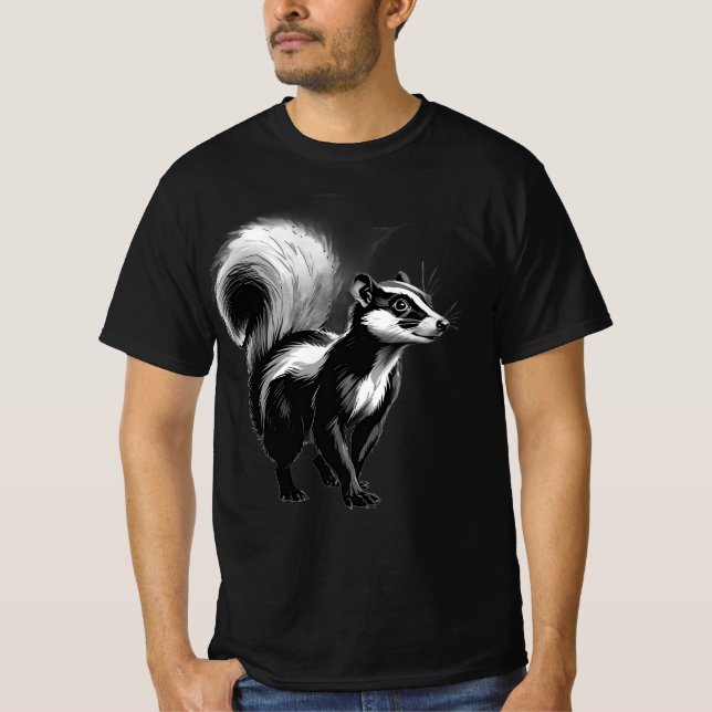 Jag bryr mig inte: Förtrolig Skunk-grafik T Shirt (Framsida)
