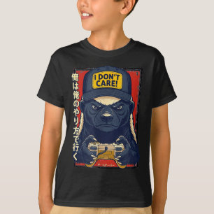 Jag Bryr Mig Inte - Honey Badger Gamer Design  T Shirt