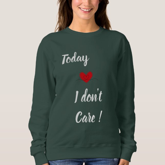 Jag bryr mig inte - mors dag t shirt (Framsida)