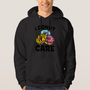 Jag Bryr Mig Inte Munkar Tjejer Kvinnor Mat Efterr Hoodie
