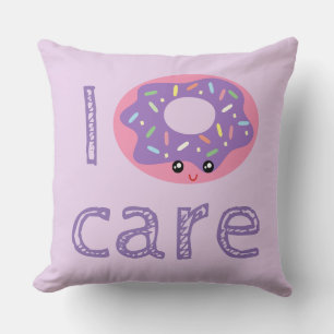 Jag bryr mig inte om den söta kawaii doughnut pun kudde