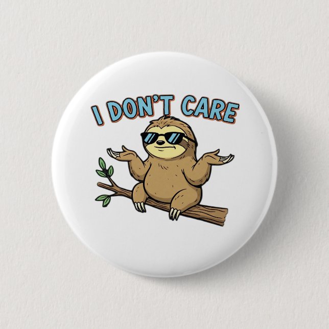 Jag bryr mig inte om design Essential T-Shi Knapp (Framsida)