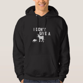 Jag bryr mig inte om en rolig åsna present råtta d hoodie