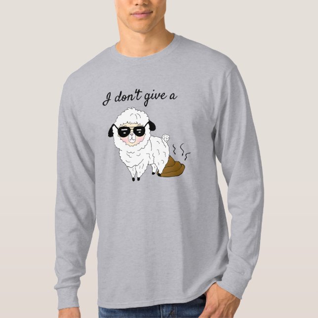Jag bryr mig inte om ett får Roligt T Shirt (Framsida)