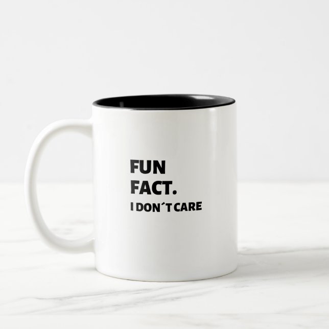 Jag bryr mig inte om Funny Mug Två-Tonad Mugg (Vänster)