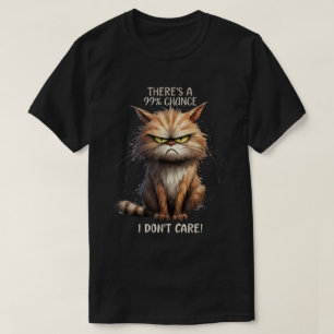 Jag bryr mig inte om Sarcastic Cat Say Joke Funny T Shirt