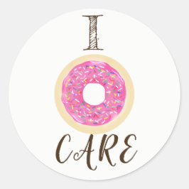 JAG BRYR MIG INTE Pink Sprinkle Söt Chic Modern Fe Runt Klistermärke