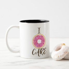 JAG BRYR MIG INTE Rosa Sprinkle Söt Chic Modern Två-Tonad Mugg