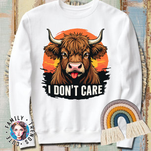 Jag Bryr Mig Inte Söt Highland Ko T Shirt