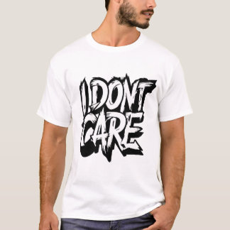 Jag Bryr Mig Inte Text Konst T Shirt