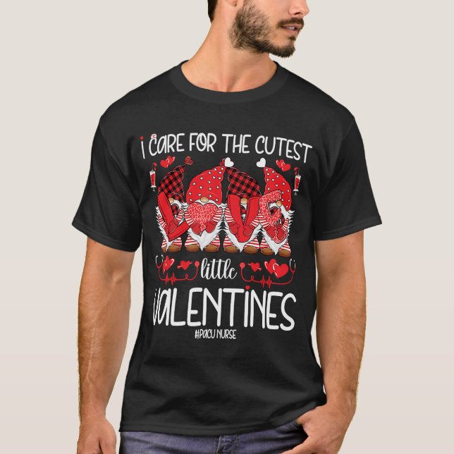 Jag bryr mig om de minsta Valentineserna Gnomes PA T Shirt (Framsida)