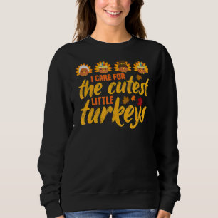 Jag bryr mig om den kutaste lilla kalkonnässen t shirt