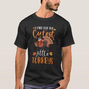 Jag bryr mig om den vänligaste lilla kalkonläraren t shirt