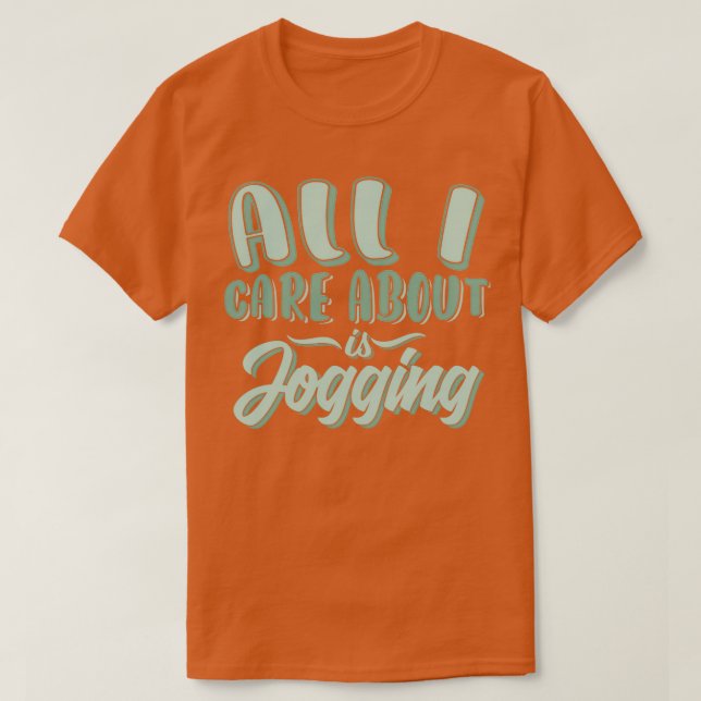 Jag bryr mig om joggning 2 t shirt (Design framsida)