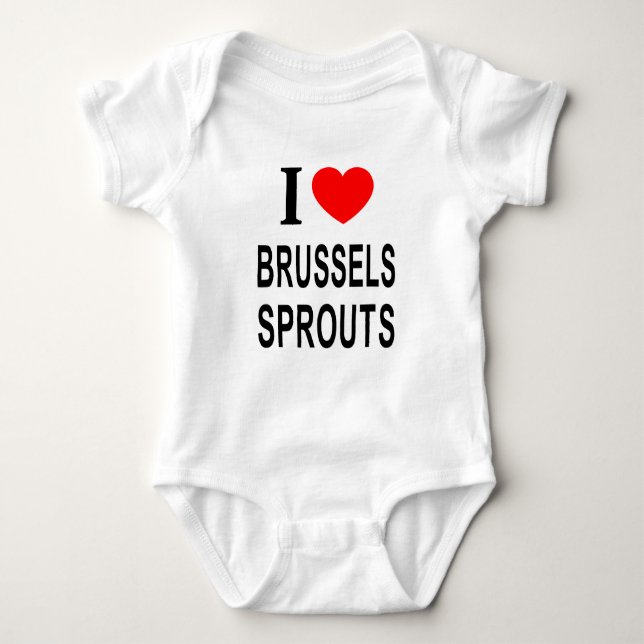 JAG ❤️ BRYSSELS SPROUTS I KÄRLEK BRYSSELS SPROUTS  T SHIRT (Framsida)