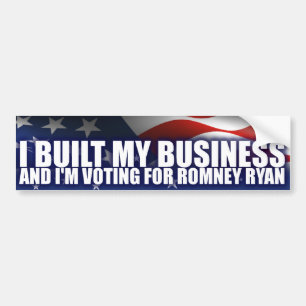 Jag byggde min affär - Romney Ryan Bildekal