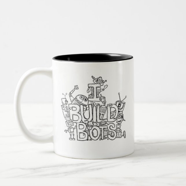 Jag bygger del II för muggen för BotsChatbot kaffe Två-Tonad Mugg (Vänster)