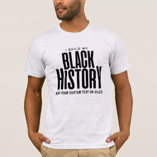 Jag bygger min svarta historia Svarta historiemåna T Shirt