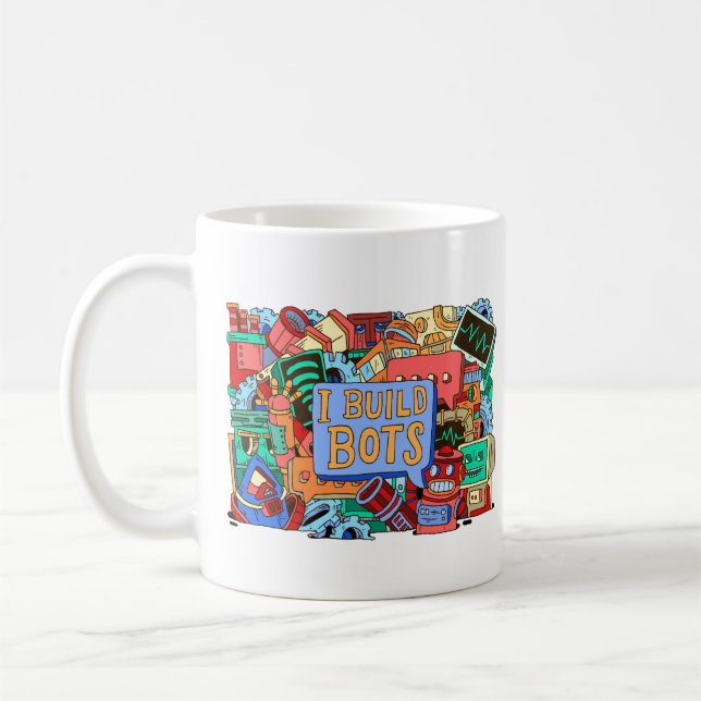 Jag bygger muggen för BotsChatbot kaffe Kaffemugg (Vänster)