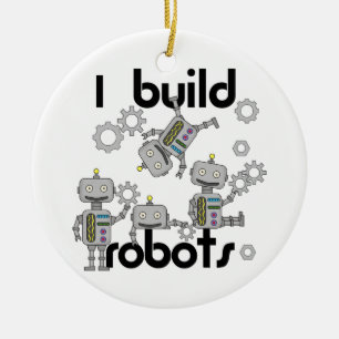 Jag bygger robotar julgransprydnad keramik