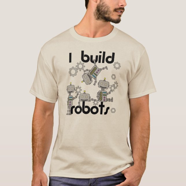 Jag bygger robotar t-shirt (Framsida)