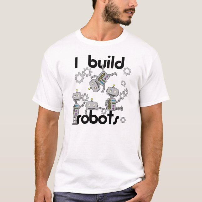 Jag bygger robotar t-shirt (Framsida)