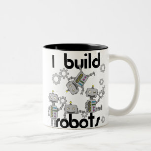 Jag bygger robotar Två-Tonad mugg