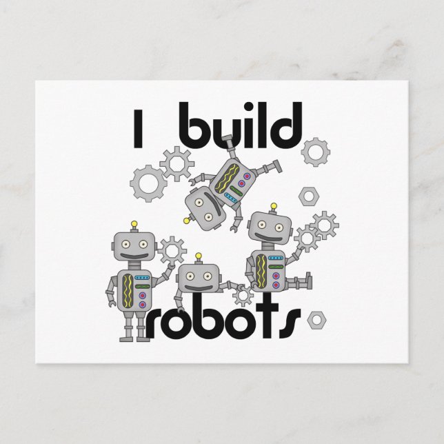 Jag bygger robotar vykort (Framsida)