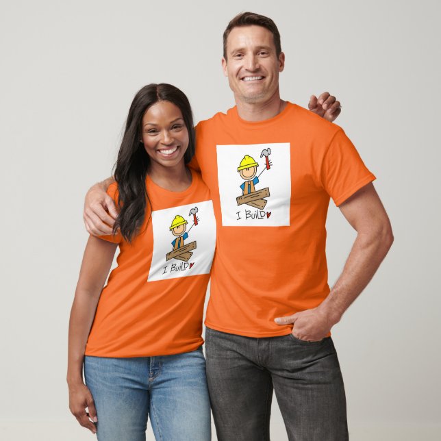 Jag bygger Stick Figure Carpenter T-shirts (Unisex)