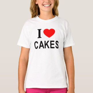 JAG ❤️ CAKES I KÄRLEK CAKES I HEART CAKES T SHIRT