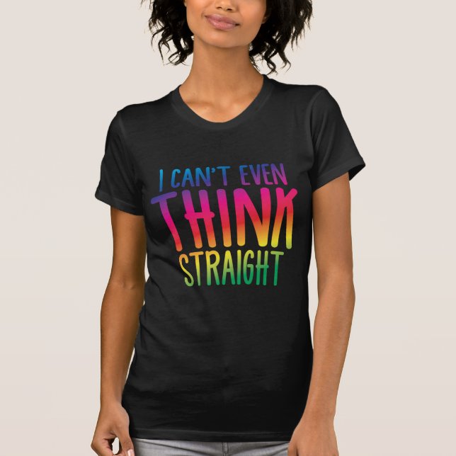 jag cant även tänkaraksträcka t-shirt (Framsida)