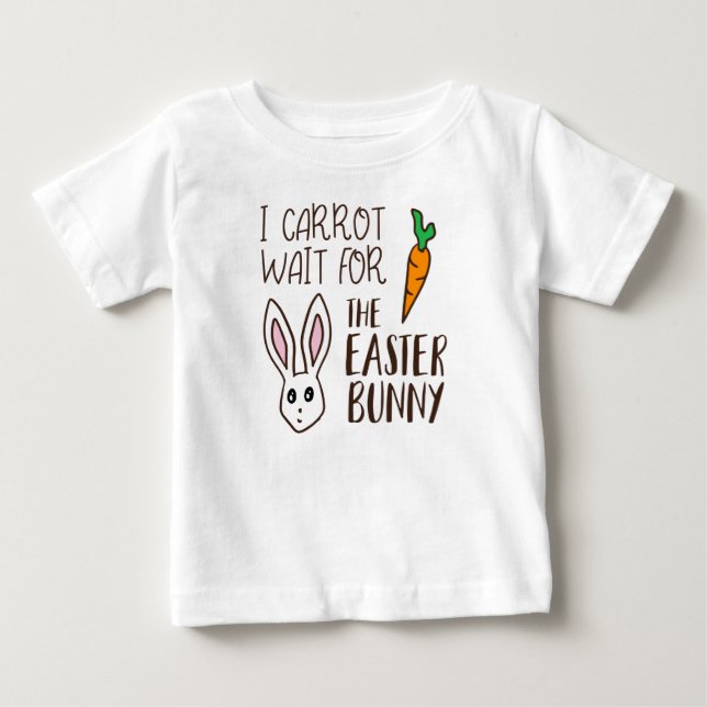 Jag Carrot väntar på Påskharns fantastiska Tecknad T Shirt (Framsida)