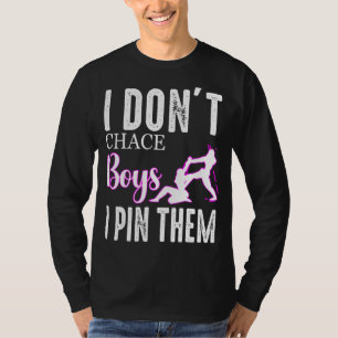 Jag chase Boy jag pinne dem Wrestling Mitten Scho T Shirt