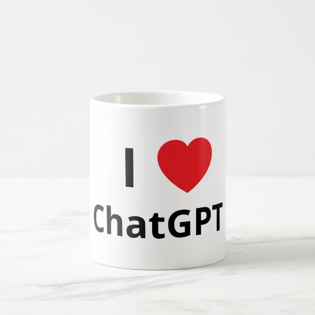 Jag ❤️ ChatGPT Kaffemugg (Center)