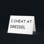 JAG CHEAT PÅ DREIDEL HANUKKAH CHANUKKAH FUNNTION HELGKORT<br><div class="desc">JAG CHEAT PÅ DREIDEL HANUKKAH CHANUKKAH FUNNY</div>