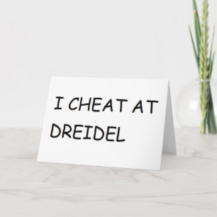 JAG CHEAT PÅ DREIDEL HANUKKAH CHANUKKAH FUNNTION HELGKORT