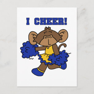 Jag Cheer Blue och Guld Tshirts och presenter Vykort