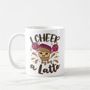Jag Cheer en latte Cute Cheerlead Coffee Kaffemugg