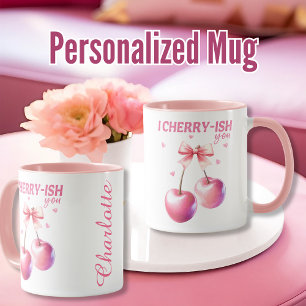 "Jag Cherry-ish You" Personlig Valentines Gif Mugg