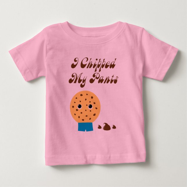 Jag Chippade min Byxor Chocolate Chip Cookie Tee Shirt (Framsida)