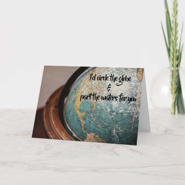 Jag cirkulerar Globe och Part Vatten.. Kort (Framsida)