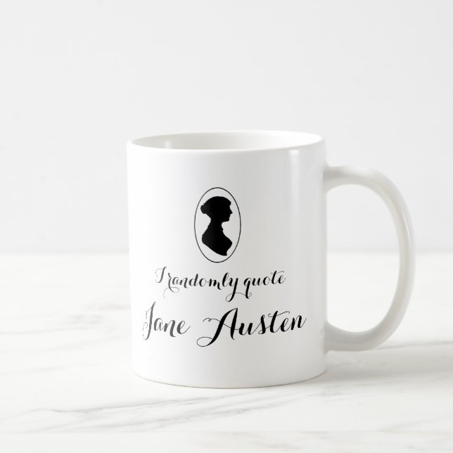 Jag citerar på måfå den Jane Austen kaffekoppen Kaffemugg (Höger)