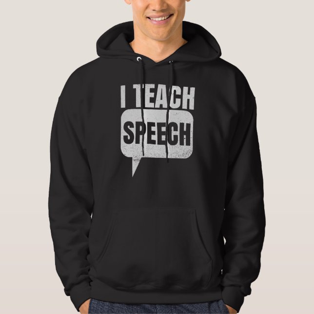 Jag citerar Tal för en Tal-språkterapi Hoodie (Framsida)