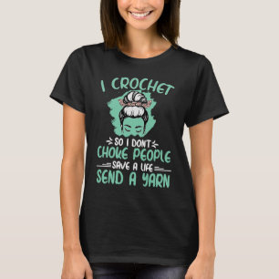 Jag Crochet, så jag väljer inte Farma Mamma Croc T Shirt